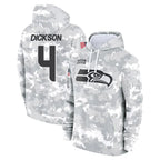 Johmsee S.Seahawks #4 Michael Dickson Player Arctic Camo Limited Salute to Service Pullover Hoodies Game Stitched Jerseys