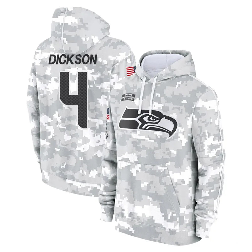 Johmsee S.Seahawks #4 Michael Dickson Player Arctic Camo Limited Salute to Service Pullover Hoodies Game Stitched Jerseys