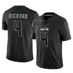 Johmsee S.Seahawks #4 Michael Dickson Player Black Limited Reflective Home Game Stitched Jerseys
