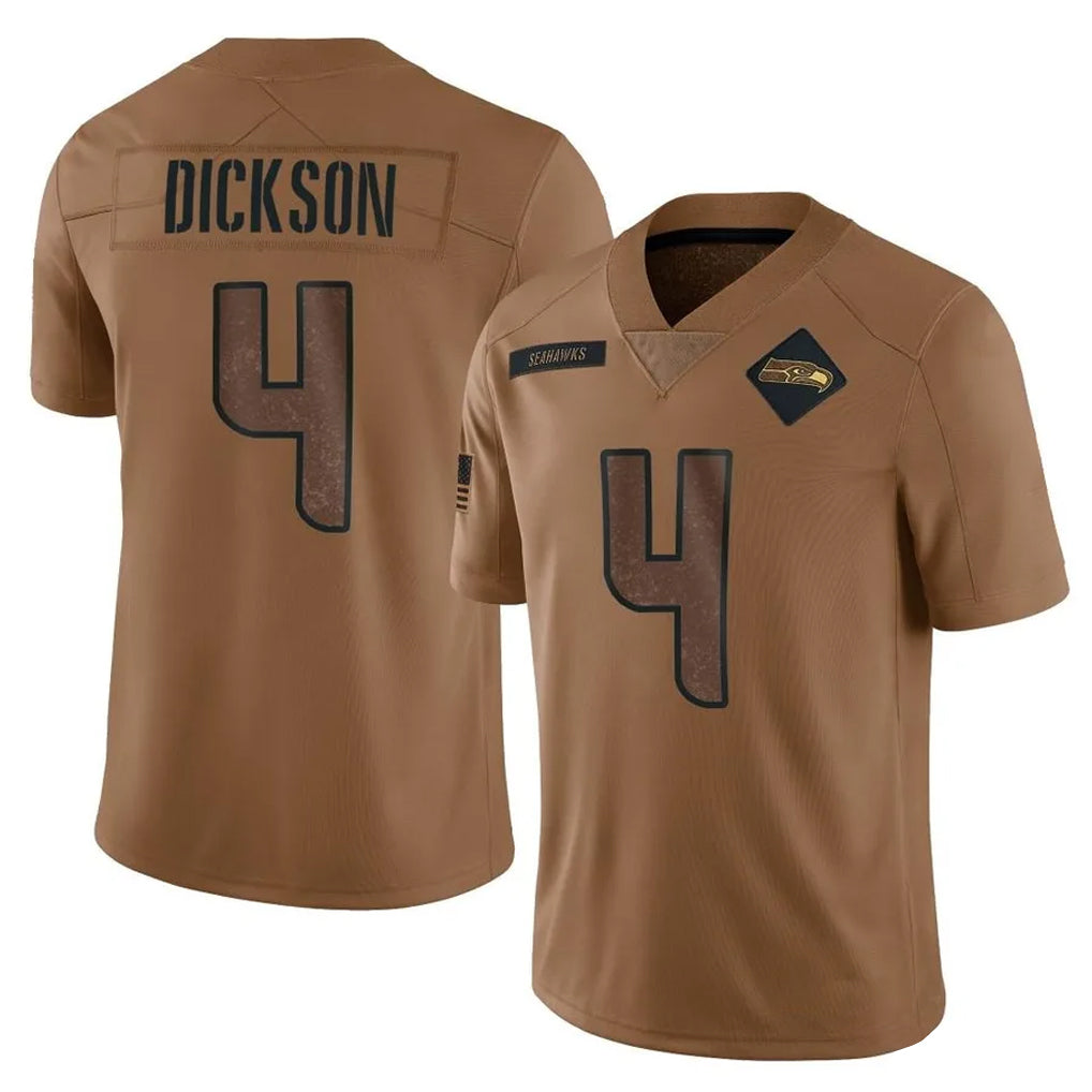 Johmsee S.Seahawks #4 Michael Dickson Player Brown Limited Salute To Service Home Game Stitched Jerseys