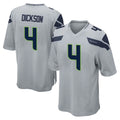 Johmsee S.Seahawks #4 Michael Dickson Player Gray Home Game Stitched Jerseys