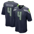 Johmsee S.Seahawks #4 Michael Dickson Player Navy Home Game Stitched Jerseys
