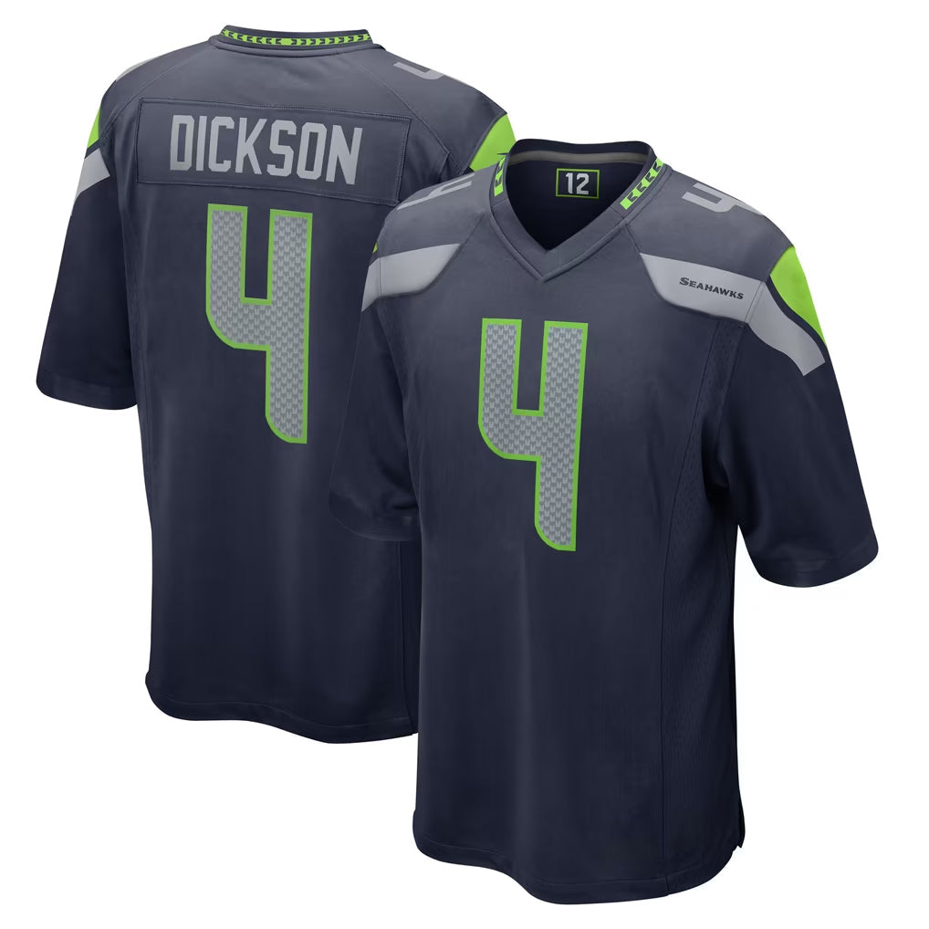 Johmsee S.Seahawks #4 Michael Dickson Player Navy Home Game Stitched Jerseys