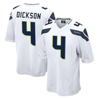 Johmsee S.Seahawks #4 Michael Dickson Player White Home Game Stitched Jerseys