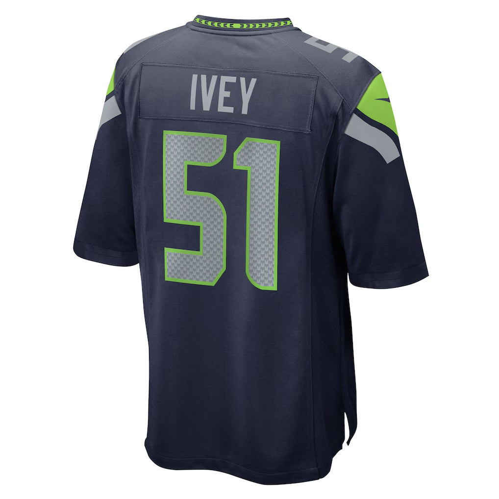 S.Seahawks #51 Jared Ivey College Navy Team Game Stitched American Football Jerseys