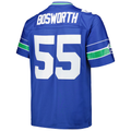 Johmsee S.Seahawks #55 Brian Bosworth Mitchell & Ness Royal Big & Tall 1987 Legacy Retired Player Stitched Puhic Jersey