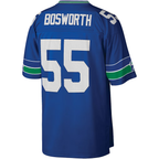 Johmsee S.Seahawks #55 Brian Bosworth Mitchell & Ness Royal Legacy Replica Jersey