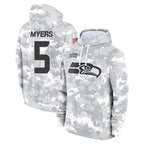 Johmsee S.Seahawks #5 Jason Myers Player Arctic Camo Limited Salute to Service Pullover Hoodies Game Stitched Jerseys
