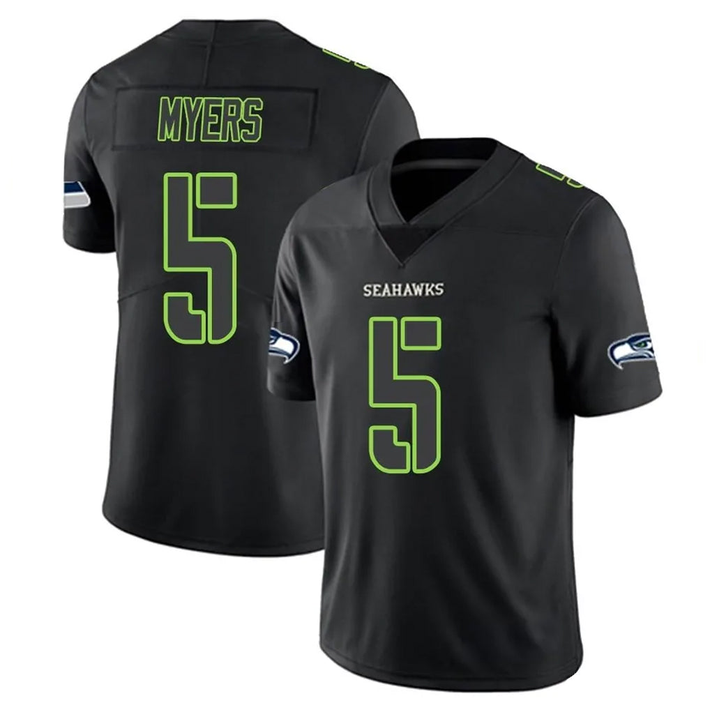 Johmsee S.Seahawks #5 Jason Myers Player Black Impact Limited Home Game Stitched Jerseys