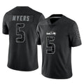 Johmsee S.Seahawks #5 Jason Myers Player Black Limited Reflective Home Game Stitched Jerseys