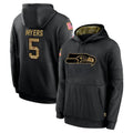 Johmsee S.Seahawks #5 Jason Myers Player Black Salute to Service Hoodies Limited Game Stitched Jerseys