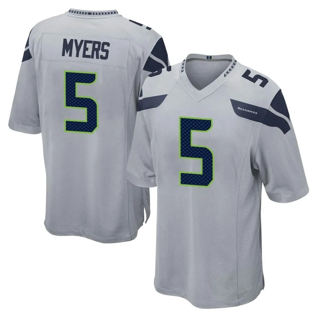 Johmsee S.Seahawks #5 Jason Myers Player Gray Home Game Stitched Jerseys