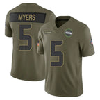 Johmsee S.Seahawks #5 Jason Myers Player Olive 2025 Salute To Service Limited Home Game Stitched Jerseys
