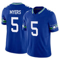 Johmsee S.Seahawks #5 Jason Myers Player Royal Limited Throwback Vapor F.U.S.E. Home Game Stitched Jerseys