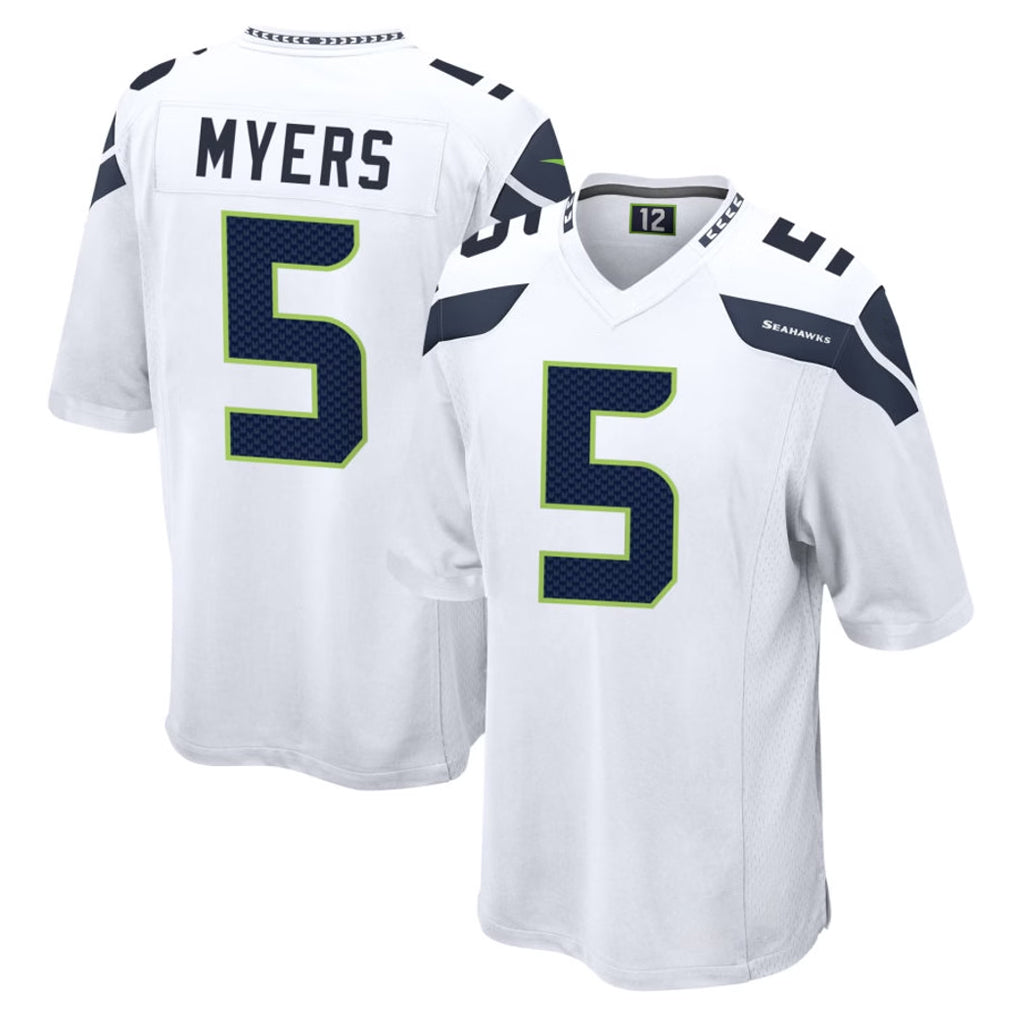 Johmsee S.Seahawks #5 Jason Myers Player White Home Game Stitched Jerseys