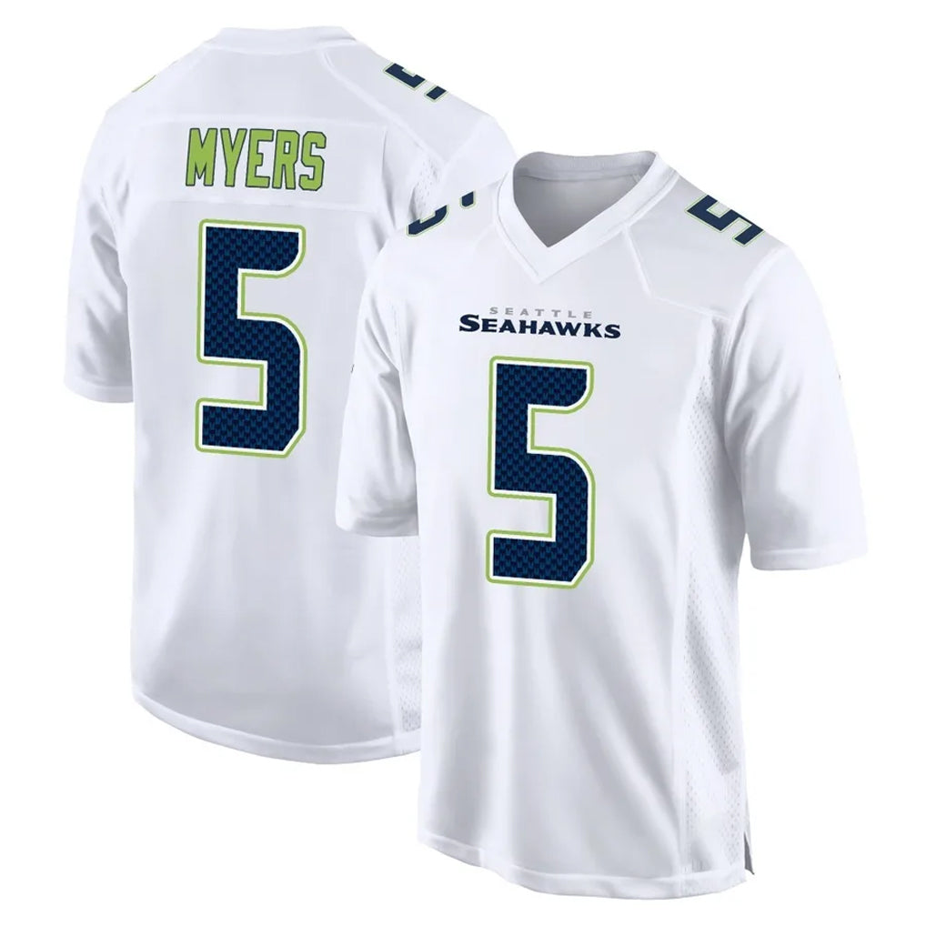 Johmsee S.Seahawks #5 Jason Myers Player White Tundra Fashion Home Game Stitched Jerseys