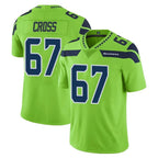 Johmsee S.Seahawks #67 Charles Cross Player Green Limited Color Rush Home Game Stitched Jerseys