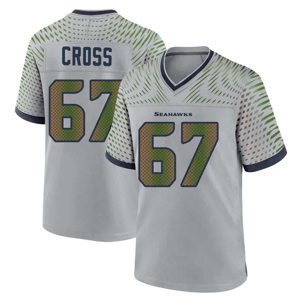 Johmsee S.Seahawks #67 Charles Cross Player Grey 2025 Rivalries Collection Home Game Stitched Jerseys
