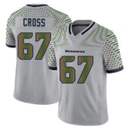 Johmsee S.Seahawks #67 Charles Cross Player Grey Limited 2025 Rivalries Collection Home Game Stitched Jerseys