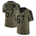 Johmsee S.Seahawks #67 Charles Cross Player Olive Salute To Service Limited Game Stitched Jerseys