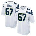 Johmsee S.Seahawks #67 Charles Cross Player White Home Game Stitched Jerseys