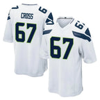 Johmsee S.Seahawks #67 Charles Cross Player White Home Game Stitched Jerseys