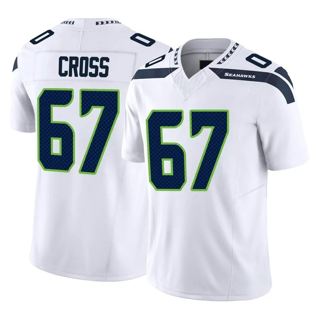 Johmsee S.Seahawks #67 Charles Cross Player White Limited Vapor F.U.S.E. Home Game Stitched Jerseys