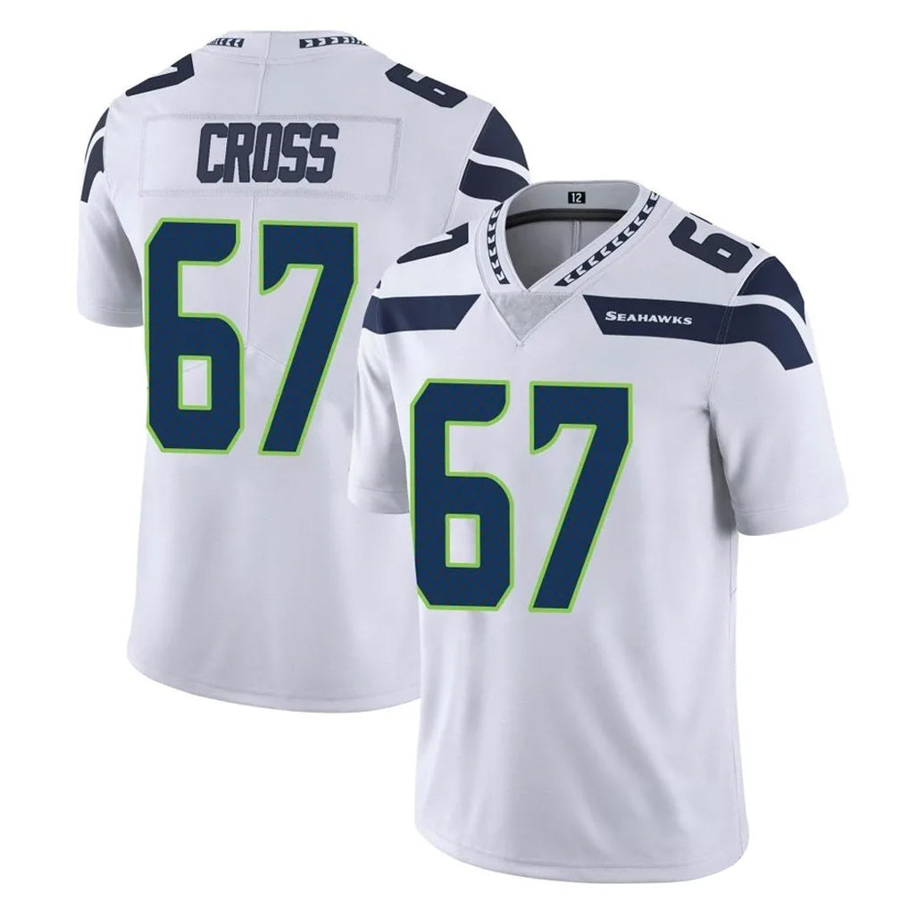 Johmsee S.Seahawks #67 Charles Cross Player White Limited Vapor Untouchable Home Game Stitched Jerseys