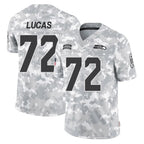 Johmsee S.Seahawks #72 Abraham Lucas Player Arctic Camo Limited Salute To Service Home Game Stitched Jerseys