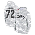 Johmsee S.Seahawks #72 Abraham Lucas Player Arctic Camo Limited Salute to Service Pullover Hoodies Game Stitched Jerseys