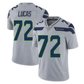 Johmsee S.Seahawks #72 Abraham Lucas Player Gray Limited Vapor Untouchable Home Game Stitched Jerseys
