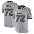 Johmsee S.Seahawks #72 Abraham Lucas Player Grey Limited 2025 Rivalries Collection Home Game Stitched Jerseys