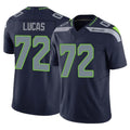 Johmsee S.Seahawks #72 Abraham Lucas Player Navy Limited Vapor F.U.S.E. Home Game Stitched Jerseys