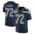 Johmsee S.Seahawks #72 Abraham Lucas Player Navy Limited Vapor Untouchable Home Game Stitched Jerseys