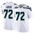 Johmsee S.Seahawks #72 Abraham Lucas Player White Limited Vapor F.U.S.E. Home Game Stitched Jerseys