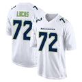 Johmsee S.Seahawks #72 Abraham Lucas Player White Tundra Fashion Home Game Stitched Jerseys