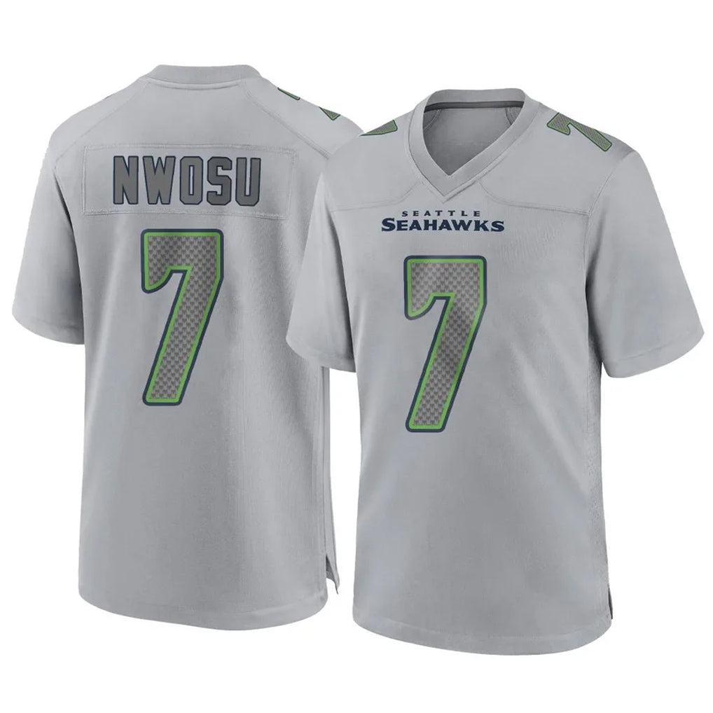 Johmsee S.Seahawks #7 Uchenna Nwosu Player Gray Atmosphere Fashion Home Game Stitched Jerseys