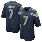 Johmsee S.Seahawks #7 Uchenna Nwosu Player Navy Home Game Stitched Jerseys