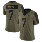 Johmsee S.Seahawks #7 Uchenna Nwosu Player Olive Salute To Service Limited Game Stitched Jerseys