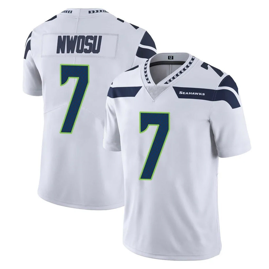 Johmsee S.Seahawks #7 Uchenna Nwosu Player White Limited Vapor Untouchable Home Game Stitched Jerseys