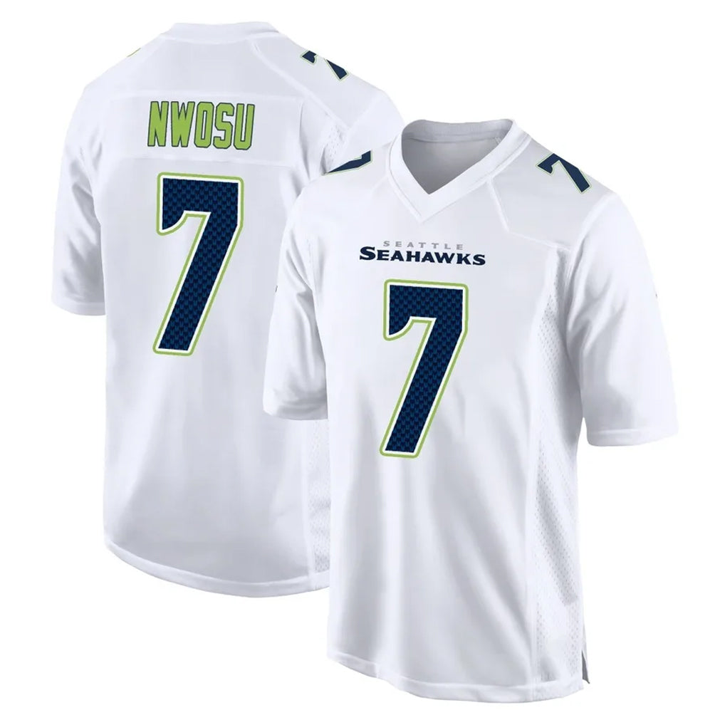 Johmsee S.Seahawks #7 Uchenna Nwosu Player White Tundra Fashion Home Game Stitched Jerseys