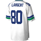 Johmsee S.Seahawks #80 Steve Largent Mitchell & Ness White Legacy Replica Jersey