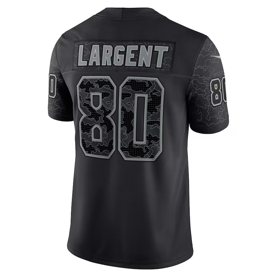 Johmsee S.Seahawks #80 Steve Largent Player Black RFLCTV Limited Stitched Jerseys