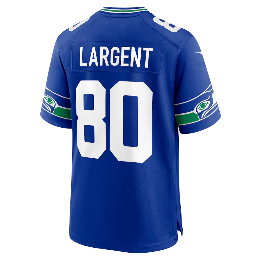 Johmsee S.Seahawks #80 Steve Largent Player Royal Game Stitched Jerseys