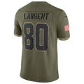 Johmsee S.Seahawks #80 Steve Largent Player Salute to Service Olive Stitched Jerseys