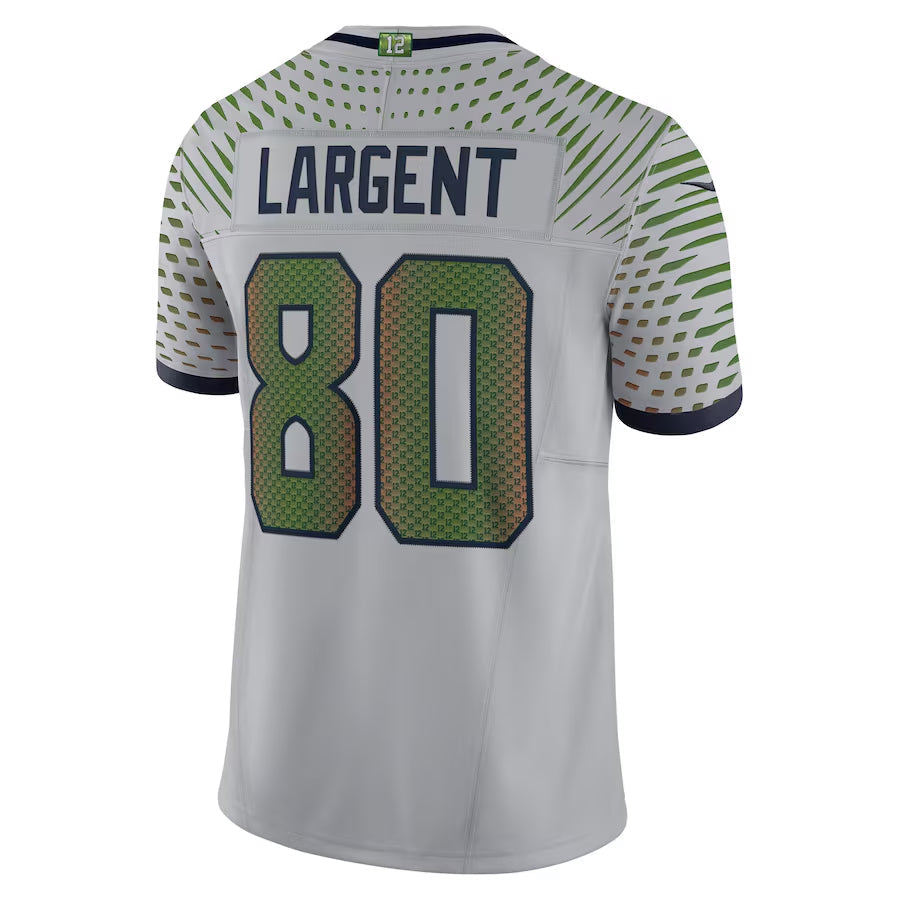 Johmsee S.Seahawks #80 Steve Largent Player Wolf Gray Rivalries Collection Limited Stitched Jerseys