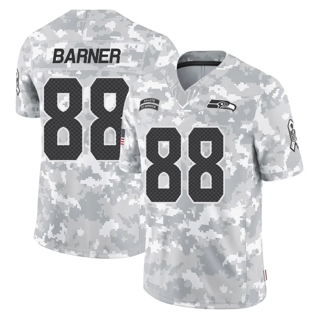 Johmsee S.Seahawks #88 AJ Barner Player Arctic Camo Limited Salute To Service Home Game Stitched Jerseys