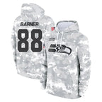 Johmsee S.Seahawks #88 AJ Barner Player Arctic Camo Limited Salute to Service Pullover Hoodies Game Stitched Jerseys