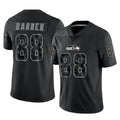 Johmsee S.Seahawks #88 AJ Barner Player Black Limited Reflective Home Game Stitched Jerseys