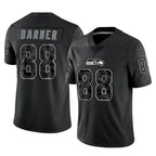 Johmsee S.Seahawks #88 AJ Barner Player Black Limited Reflective Home Game Stitched Jerseys
